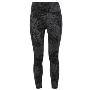 DKNY Cropped mesh-trimmed printed stretch leggings